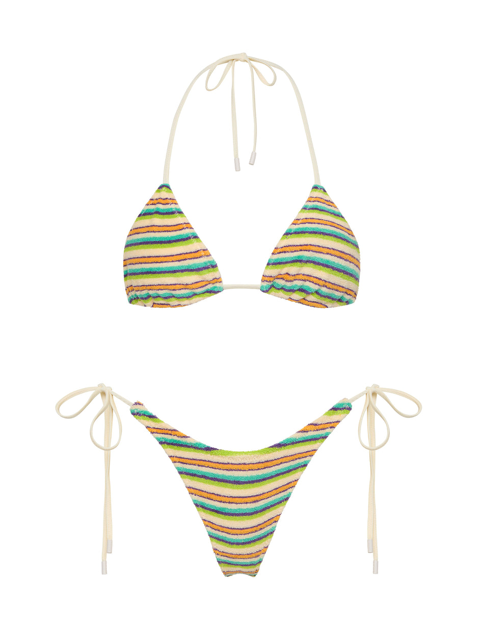 VINCA - SALVA Terry Towelling Triangle Bikini set