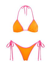 VINCA SANTO Orange Triangle Bikini Set