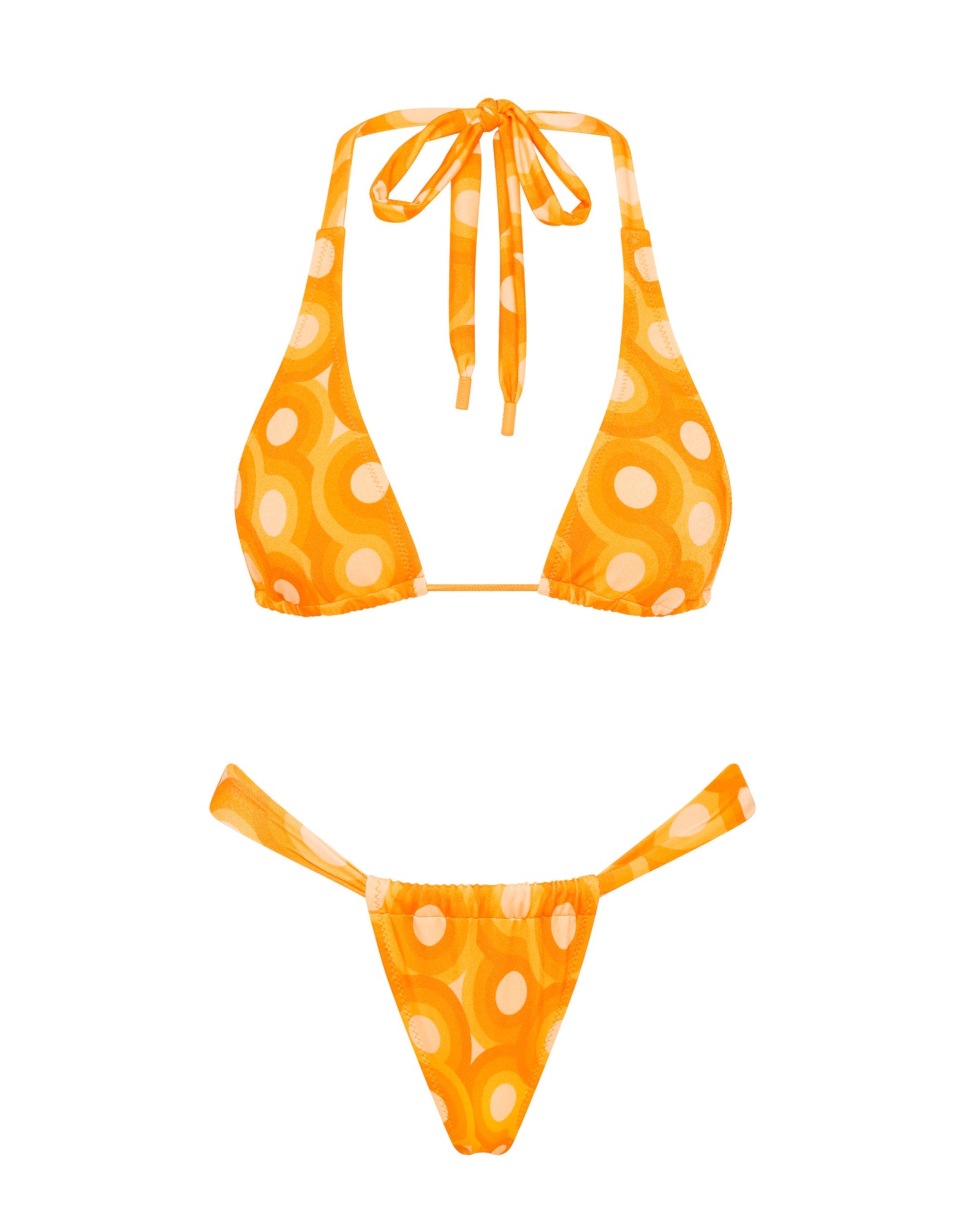 DARA TANGERINE Triangle Bikini Set