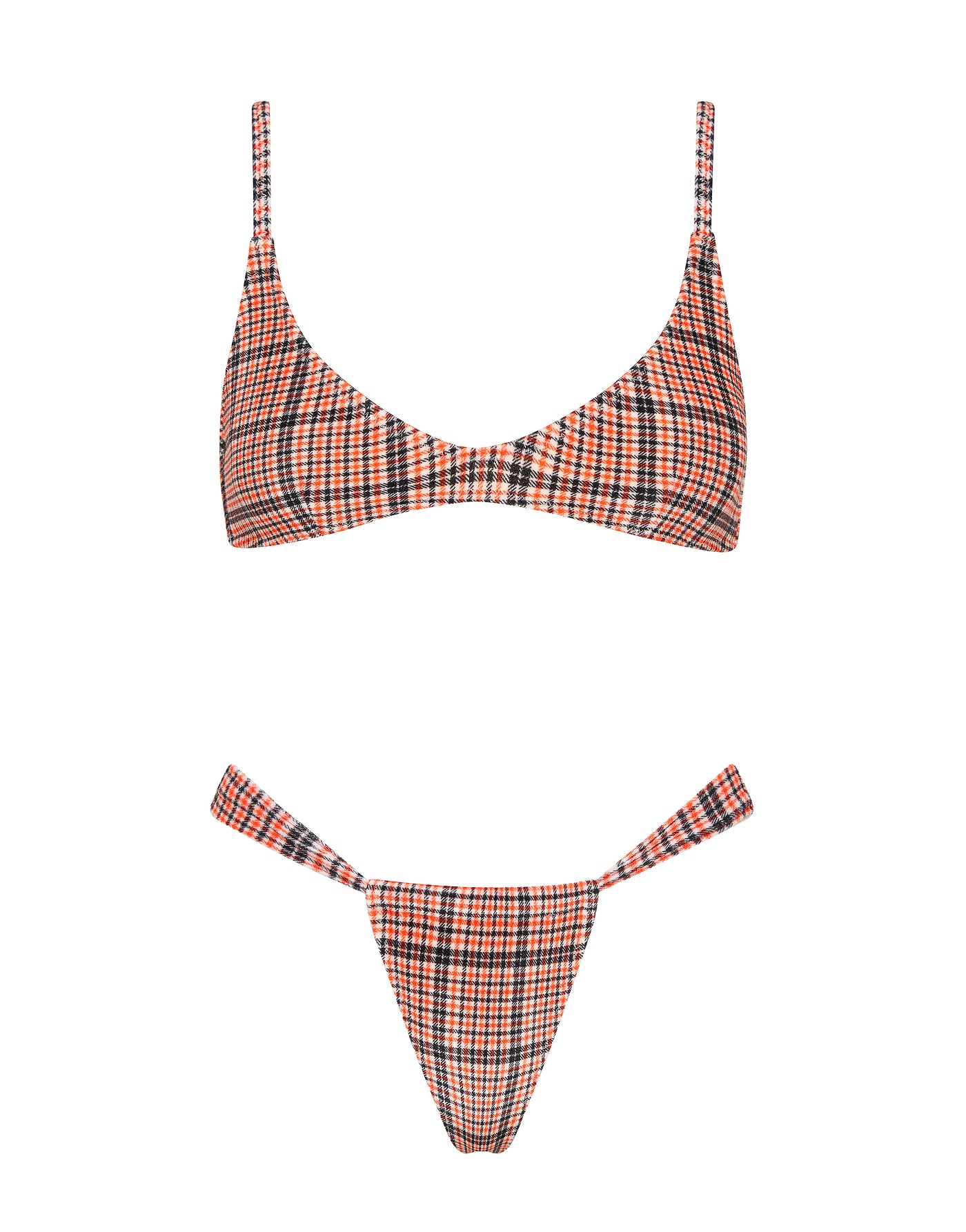 MAIA JAM VELVET CHECK Crop Bikini Set
