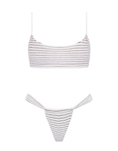 MICA LUSAIL White Terry Towelling Crop Bikini Set