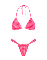 VINCA ADAO Pink Textured Triangle Bikini Set
