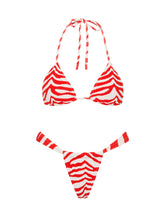VINCA - CHERRY ZEBRA SPLASH Triangle Bikini Set