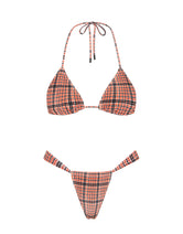 VINCA JAM VELVET CHECK Triangle Bikini Set