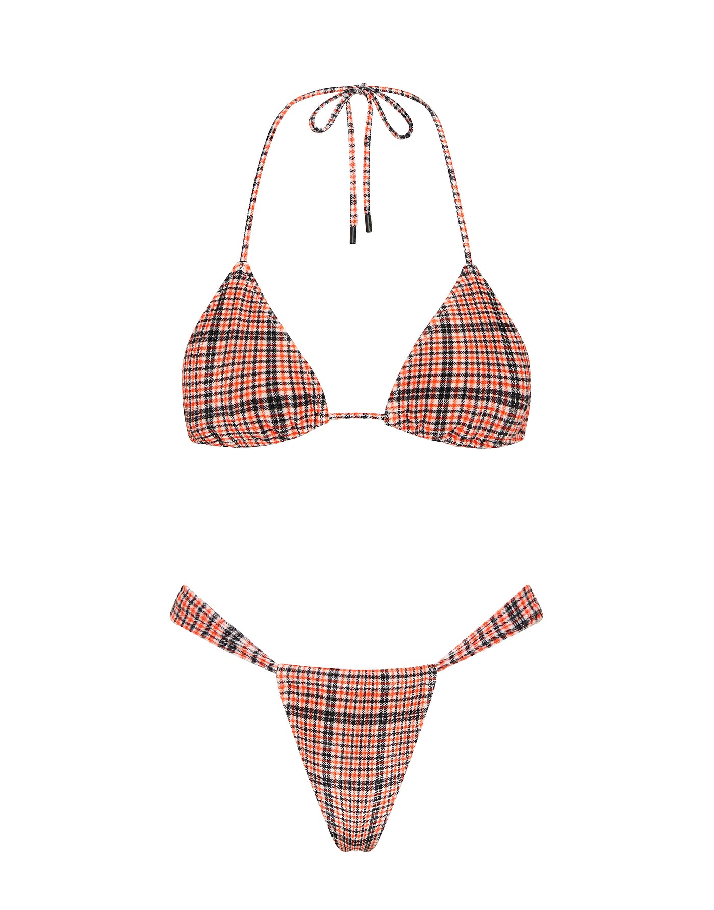 VINCA JAM VELVET CHECK Triangle Bikini Set