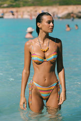 JARA MELON STRIPE Balconette Bikini Set