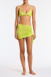 Alula Falu Triangl Yellow Sparkle Stripe Mini Skirt