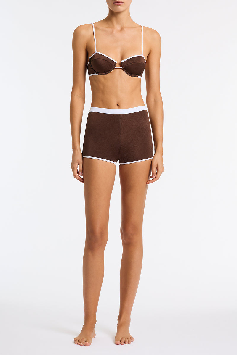 CELESTE BISC Brown Short