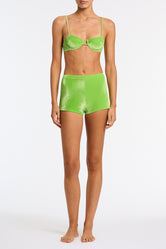 CELESTE - VYNE Green Velvet Short