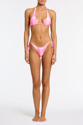 DARA PETALI Pink Triangle Bikini Set