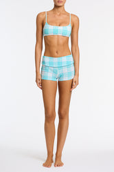 ELLI BLUE BLOSS CHECK Short