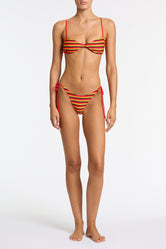 ESTE - HORIZON Stripe Scoop Crop Bikini Set