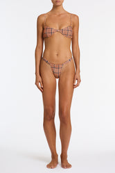 ESTE JAM VELVET CHECK Scoop Bikini Set
