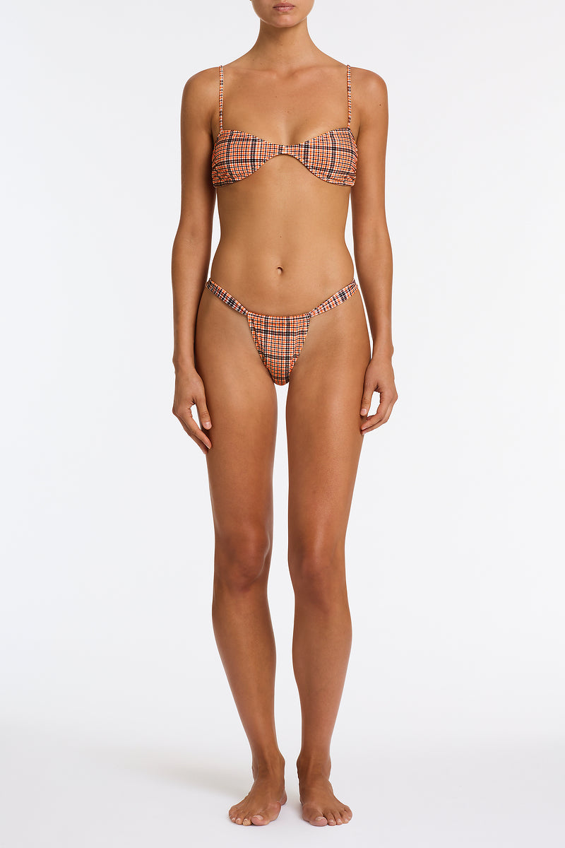 ESTE JAM VELVET CHECK Scoop Bikini Set