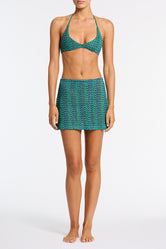 KASI - SAXE Green Crochet Skirt