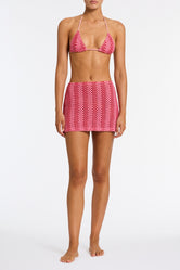 KASI - ALINA Pink Crochet Skirt