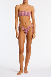 KAYA - BLOSS Pink Crochet Bandeau Bikini Set