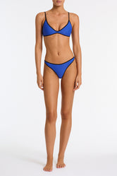 MAIA COBALT Neoprene Scoop Bikini Set