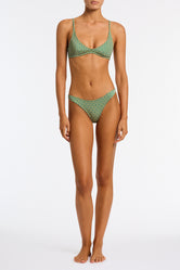 Maia Dise Triangle Blue and Yellow Geometric Print Bikini