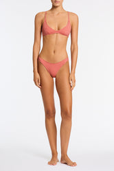 MAIA PRON Red Gingham Crop Bikini Set