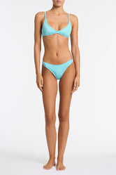 MAIA SKY HIGH Blue Crop Bikini Set