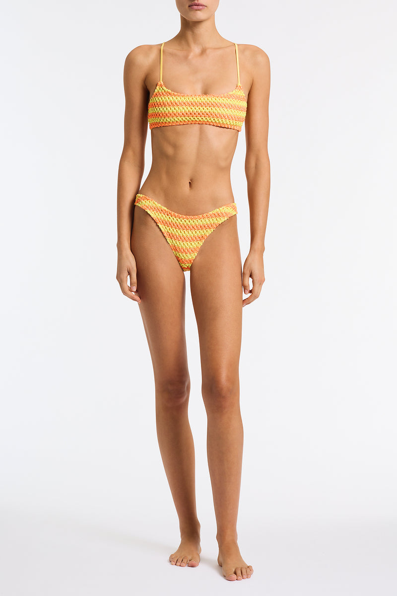 MICA FARME Crochet Crop Bikini Set