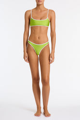 MICA LIME Neoprene Scoop Bikini Set