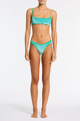 MICA - PALMM Blue Velvet Crop Bikini Set
