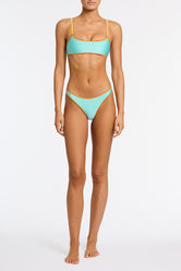 MICA ROQUE Neoprene Crop Bikini Set