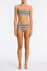 MICA SALTE Crochet Crop Bikini Set