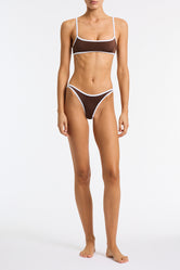 MIMA BISC Brown Crop Bikini Set