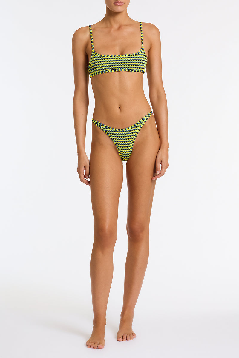 MIMA INK CONFETTI Textured Crop Bikini Set