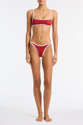 MIMA NASSE Red Crop Bikini Set