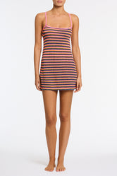 MINNI LONI Stripe Crochet Mini Dress