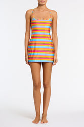 MINNI MELON STRIPE Mini Dress