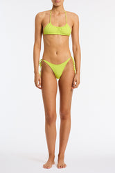 Myrta Falu Triangl Bikini in Yellow Sparkle Stripe