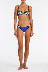 POPPY BLUE TANGO Neoprene Balconette Bikini Set