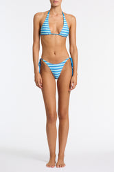 DARA HORIZON BLUE Stripe Triangle Bikini Set