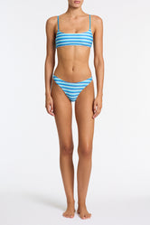 MICA HORIZON BLUE Stripe Scoop Bikini Set