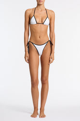 VINCA PANDA WHITE Neoprene Triangle Bikini Set
