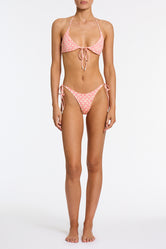 SOFI PORTE Pink Geometric Halter Bikini Set