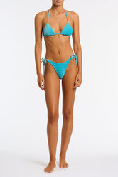VINCA - COTE Blue Velvet Triangle Bikini Set