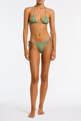 Vinca Dise Triangle Blue and Yellow Geometric Print Bikini