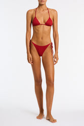 Vinca Pasha Triangl Textured Red Bikini