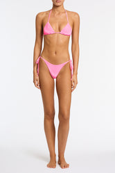 VINCA PINK CANDY VELVET Triangle Bikini Set
