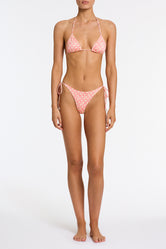 VINCA PORTE Pink Geometric Triangle Bikini Set