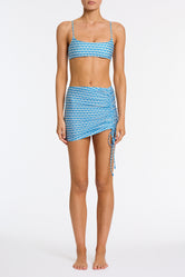 ALULA RIYA Blue Geometric Skirt