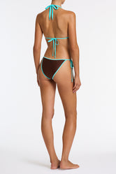 DARA CHOC MINT Neoprene Triangle Bikini Set
