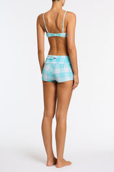 ELLI BLUE BLOSS CHECK Short