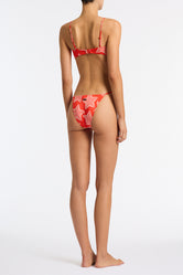 ESTE - ELVI Red Star Scoop Crop Bikini Set